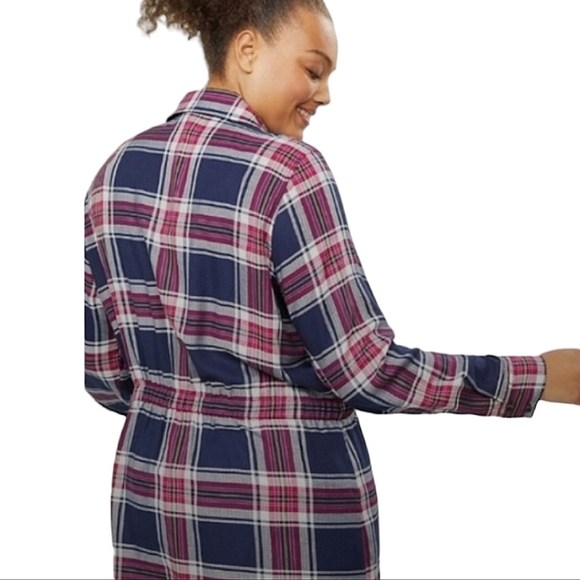 Lane Bryant Classic Button-Front Tie-Waist Tunic - Picture 3 of 7